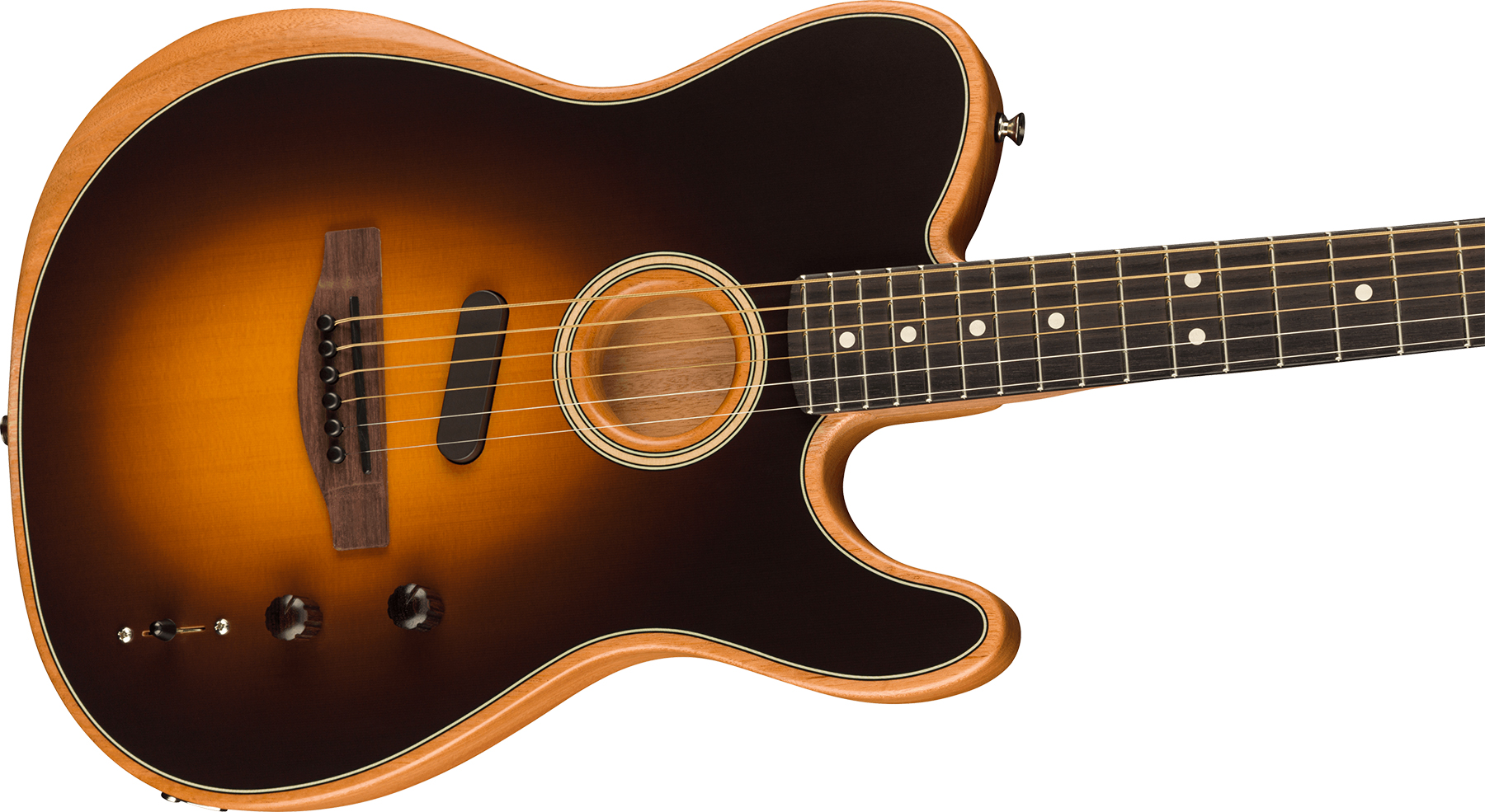 Fender Acoustasonic Tele Player Mex Epicea Acajou Rw - Shadow Burst - Guitare Electro Acoustique - Variation 2