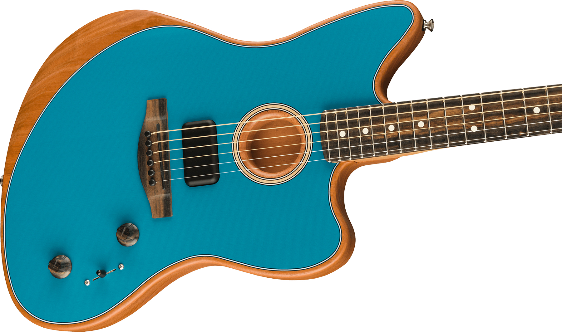 Fender American Acoustasonic Jazzmaster Usa Eb - Ocean Turquoise - Guitare Electro Acoustique - Variation 2