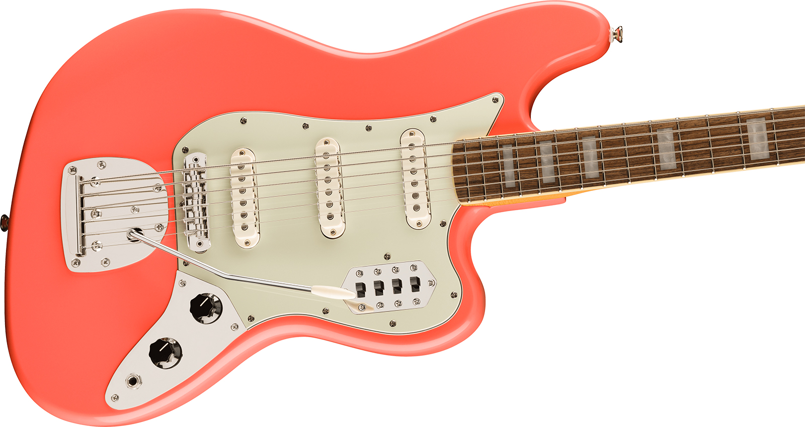 Fender Bass Vi Classic Vibe Fsr Ltd 3s Trem Lau - Tahitian Coral - Basse Électrique Solid Body - Variation 2