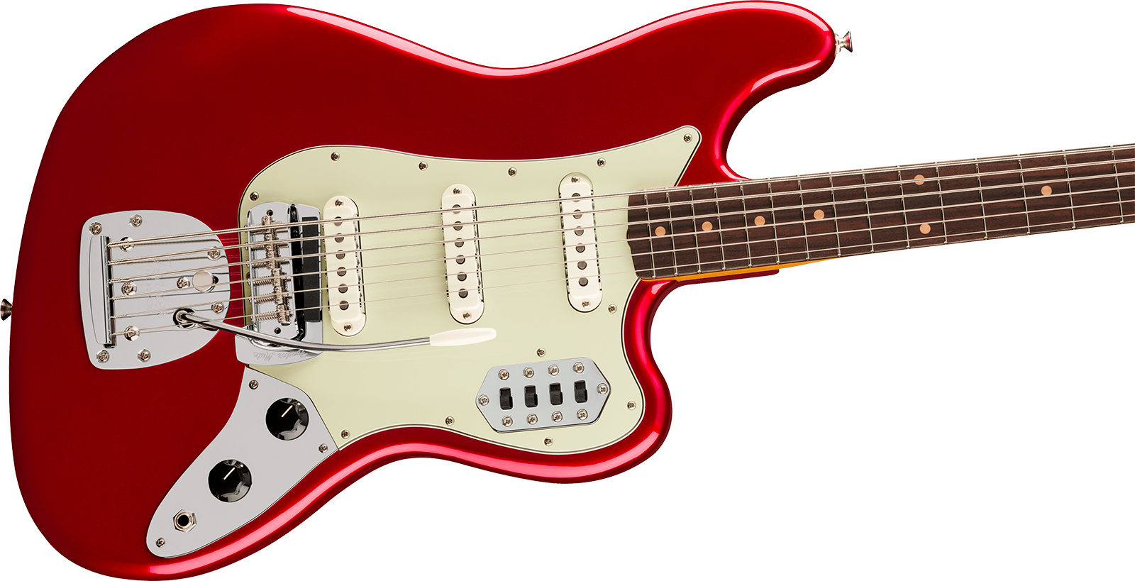 Fender Bass Vi Early 60s Vintera 3 Mex Shsc Rw - Candy Apple Red - Basse Électrique Solid Body - Variation 2