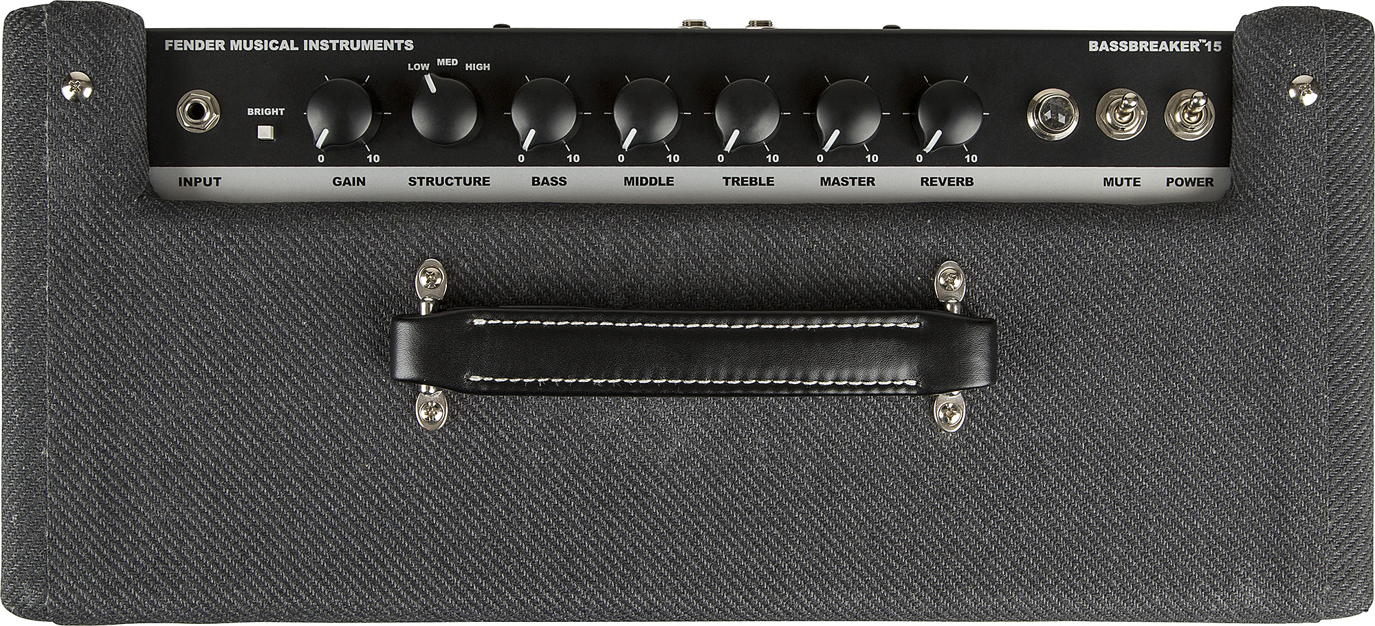 Fender Bassbreaker 15 Head 15w Gray Tweed - Ampli Guitare Électrique TÊte / PÉdale - Variation 3