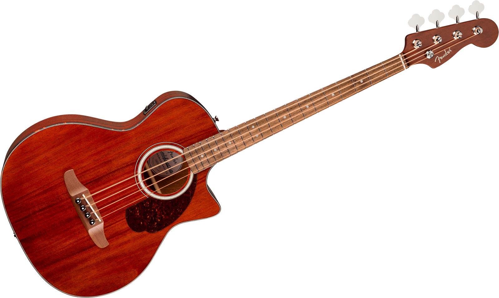Fender Kingman Bass Deluxe Ce Mahogany California Cw Shsc Tout Acajou Noy - Natural - Basse Acoustique - Variation 1