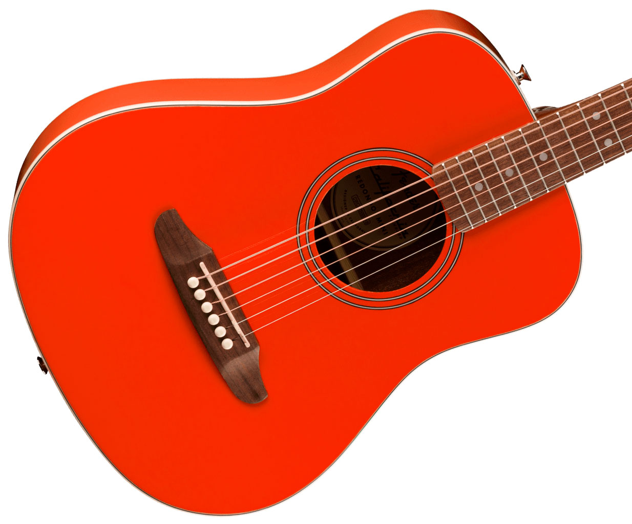 Fender California Standard Redondo Mini Epicea Sapele Noy +housse - Fiesta Red - Guitare Folk - Variation 2