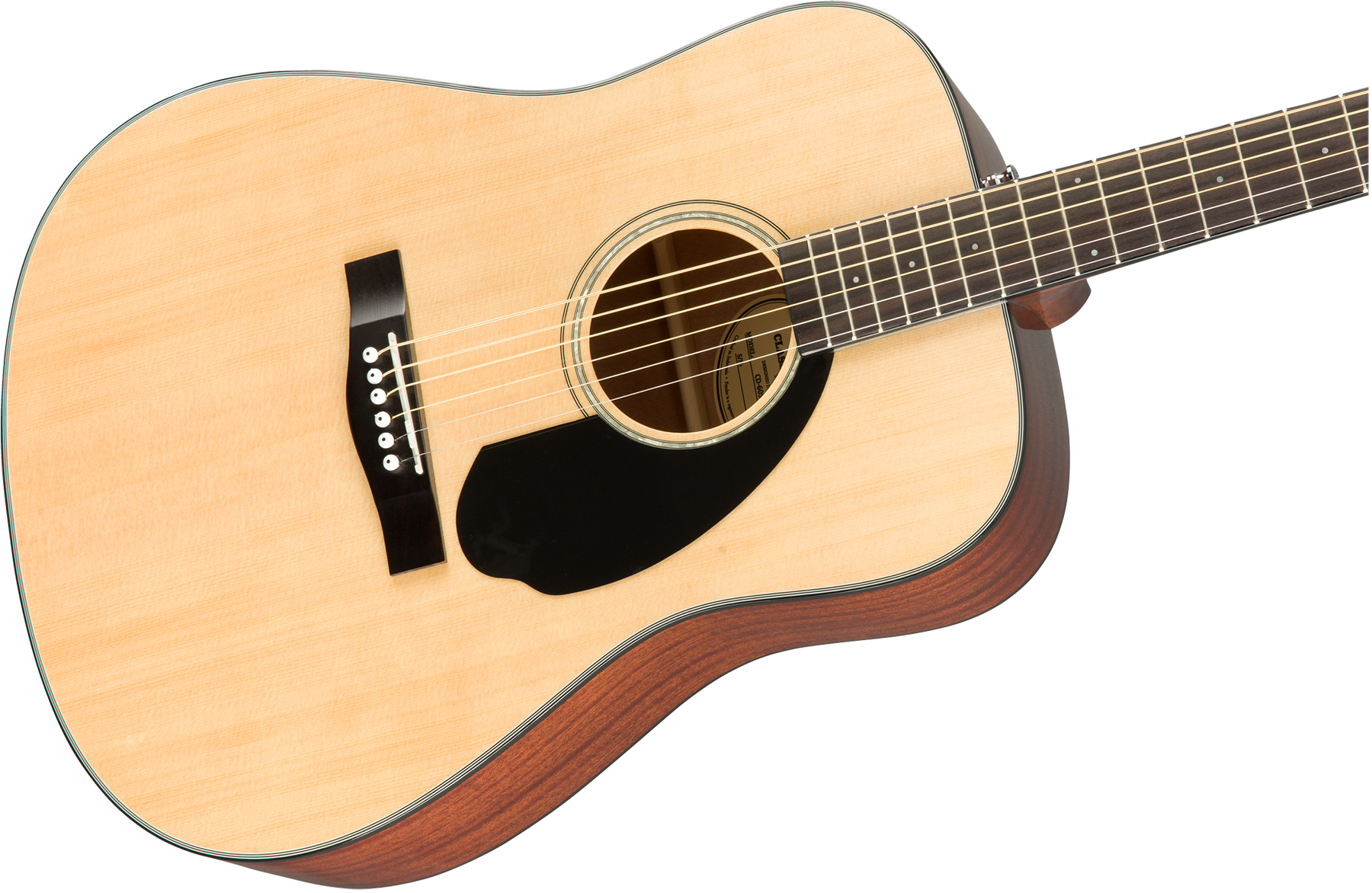 Fender Cd-60s 2019 Dreadnought Epicea Acajou Wal - Natural - Guitare Acoustique - Variation 2