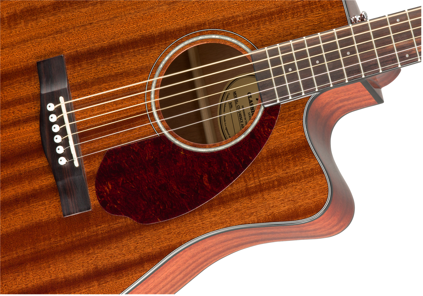 Fender Cd140sce All-mahogany Classic Design Dreadnought Cw Tout Acajou Wal - Natural - Guitare Folk - Variation 2