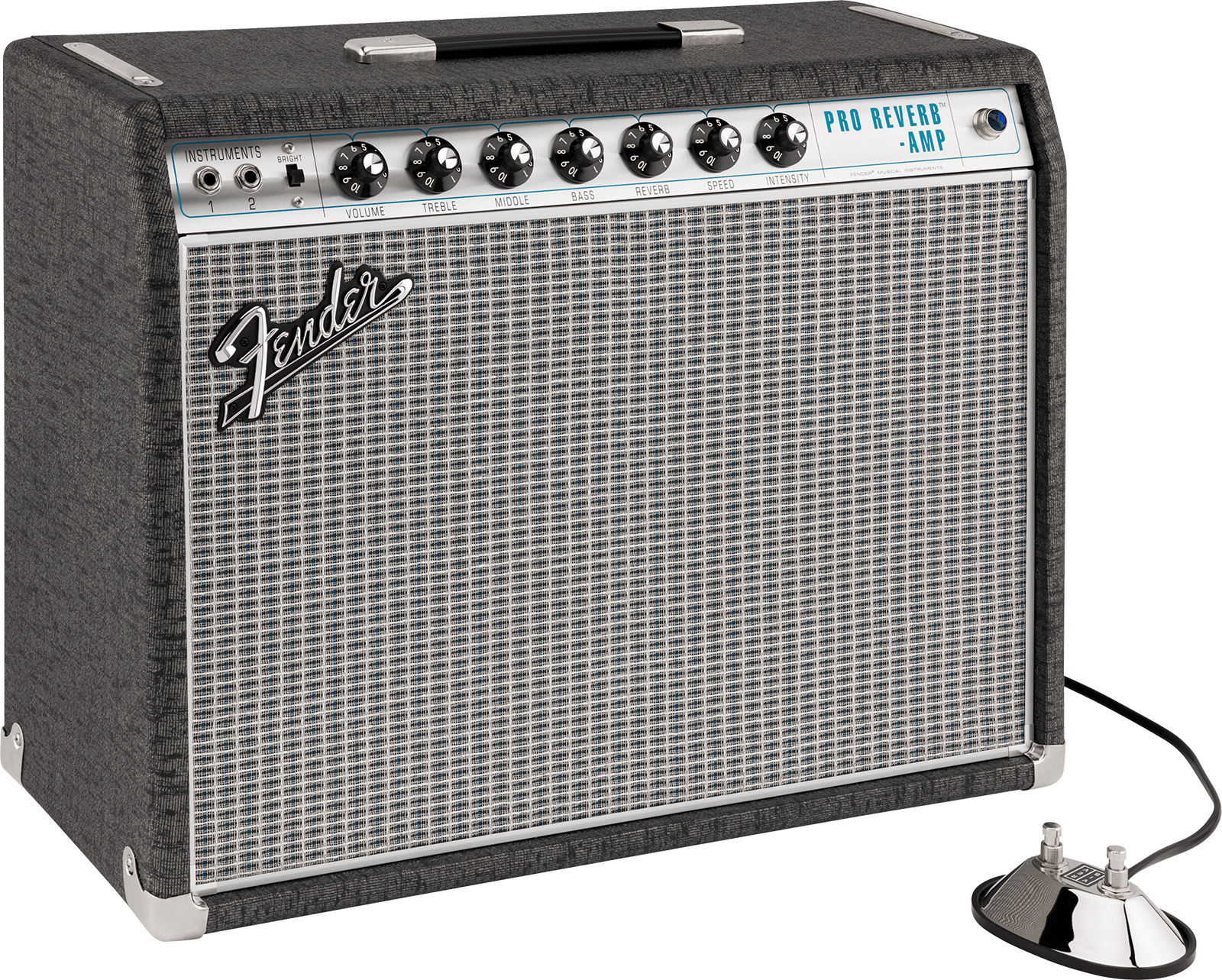 Fender 1968 Custom Pro Reverb Ltd Pewter 40w 6l6 1x12 - Ampli Guitare Électrique Combo - Main picture