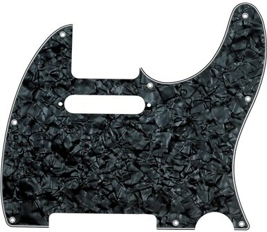 Fender 8-hole Mount Multi-ply Telecaster Pickguards - Black Moto - Pickguard - Main picture