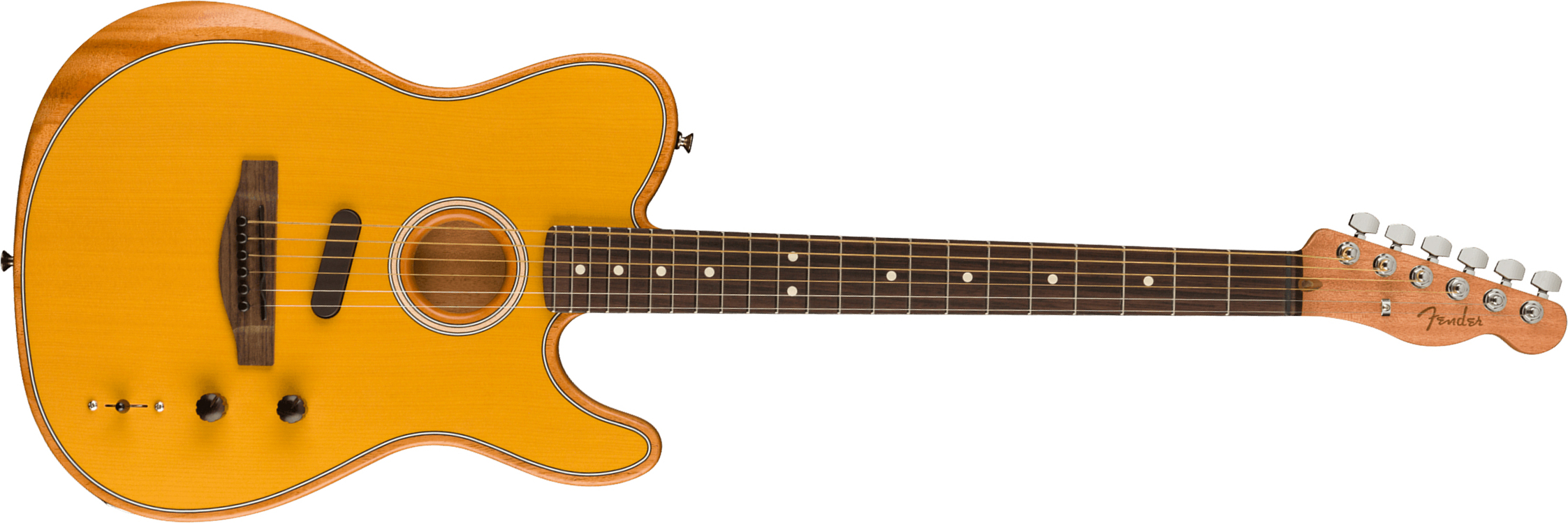 Fender Acoustasonic Tele Player Mex Epicea Acajou Rw - Butterscotch Blonde - Guitare Electro Acoustique - Main picture