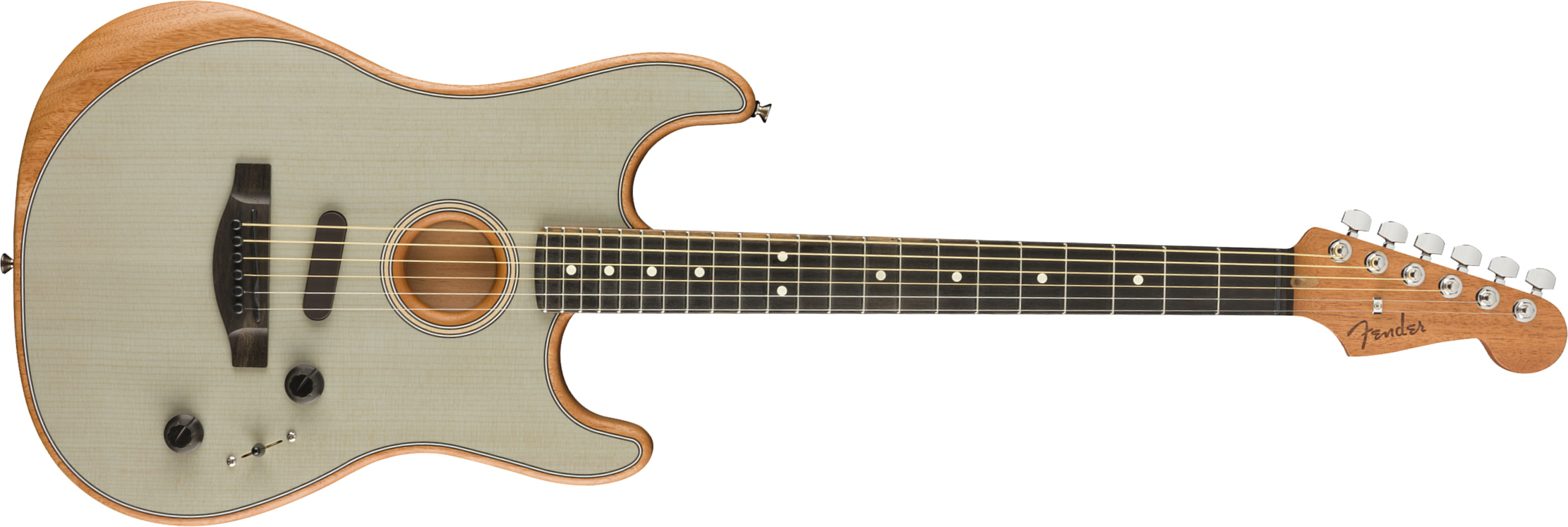 Fender American Acoustasonic Strat Usa Eb - Transparent Sonic Blue - Guitare Electro Acoustique - Main picture
