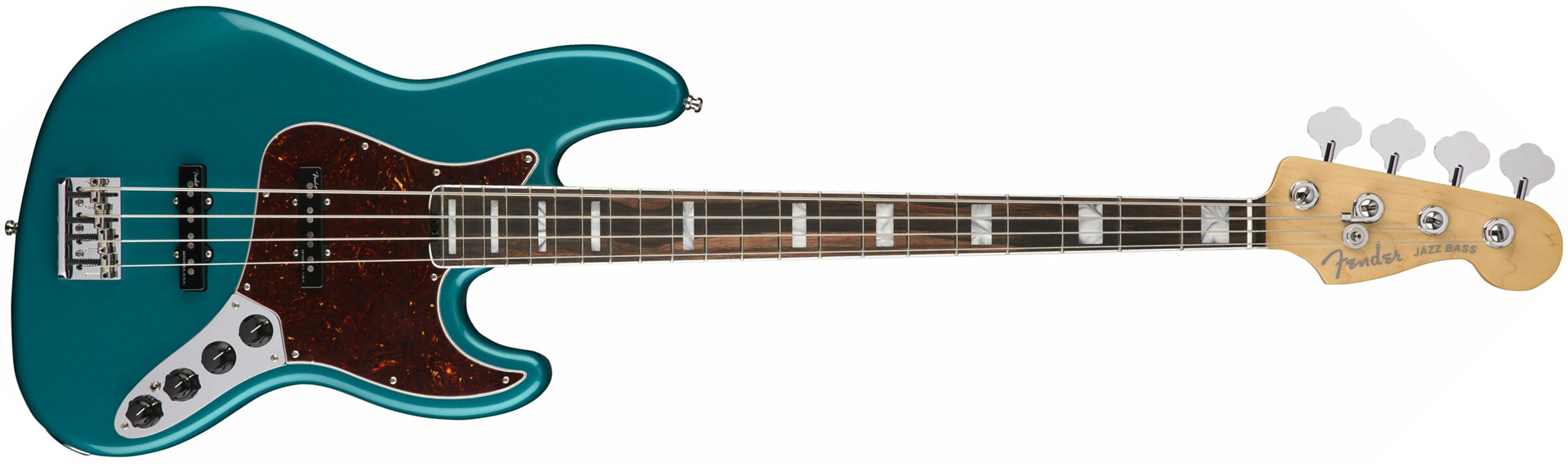 Fender American Elite Jazz Bass 2018 Usa Eb - Ocean Turquoise - Basse Électrique Solid Body - Main picture