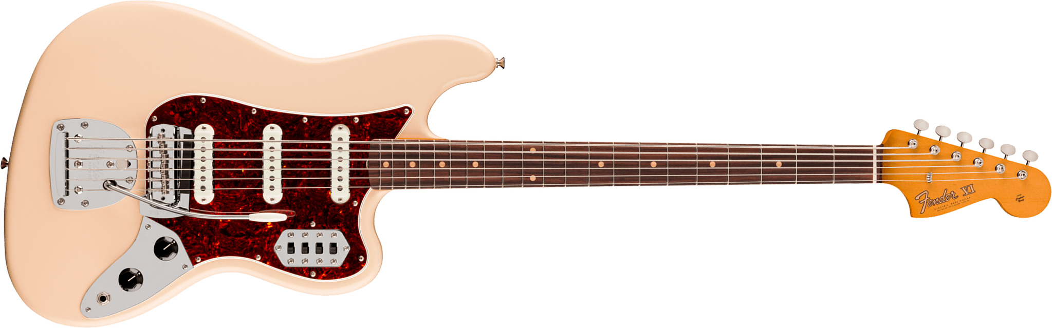 Fender Bass Vi Early 60s Vintera 3 Mex Shsc Rw - Olympic White - Basse Électrique Solid Body - Main picture