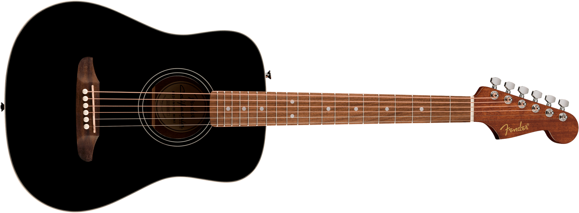 Fender California Standard Redondo Mini Epicea Sapele Noy +housse - Black - Guitare Folk - Main picture