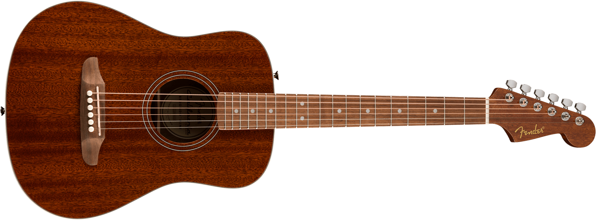 Fender California Standard Redondo Mini Tout Sapele Noy +housse - Natural - Guitare Folk - Main picture