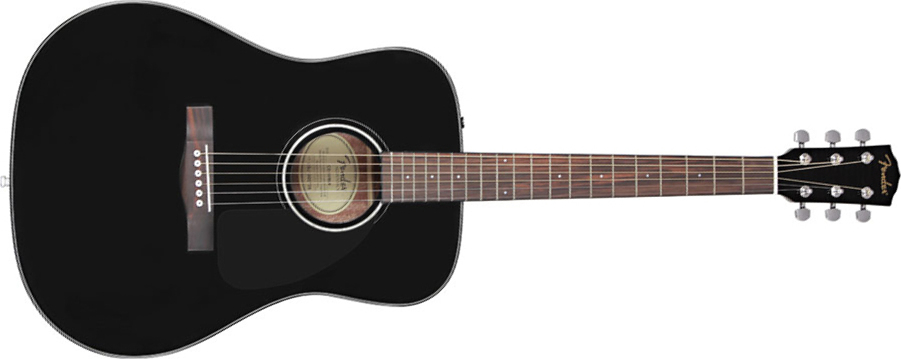 Fender Cd60 V2 Black - Guitare Acoustique - Main picture