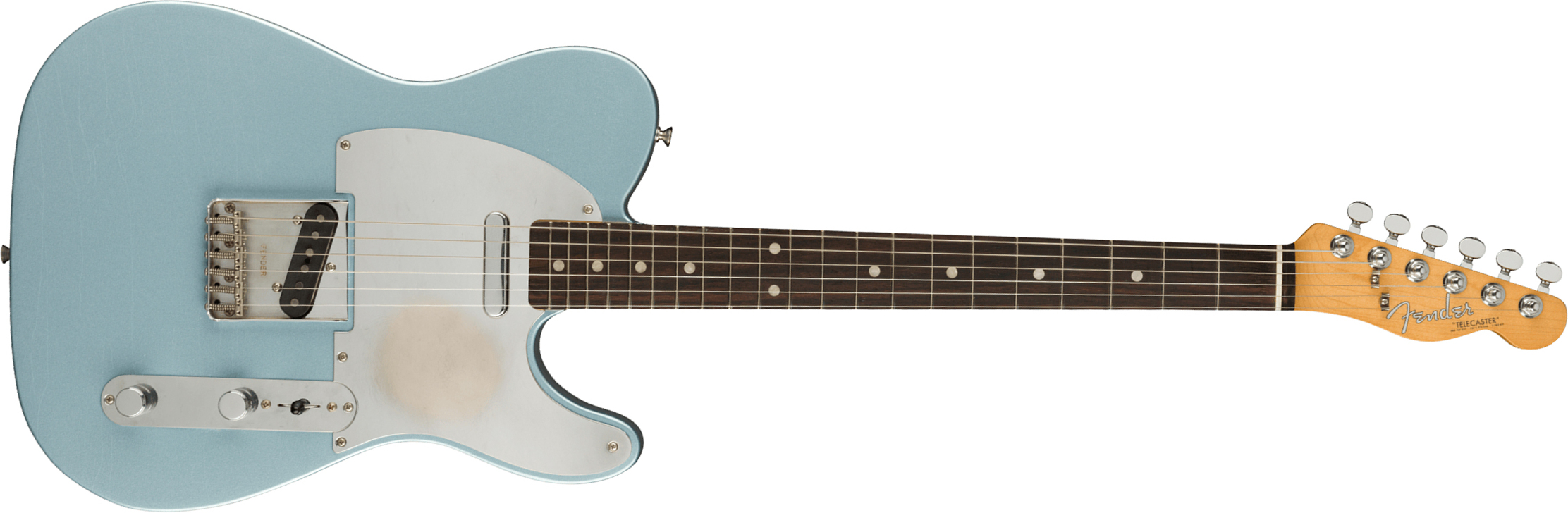 Fender Chrissie Hynde Tele Signature Mex Rw - Road Worn Faded Ice Blue Metallic - Guitare Électrique Forme Tel - Main picture