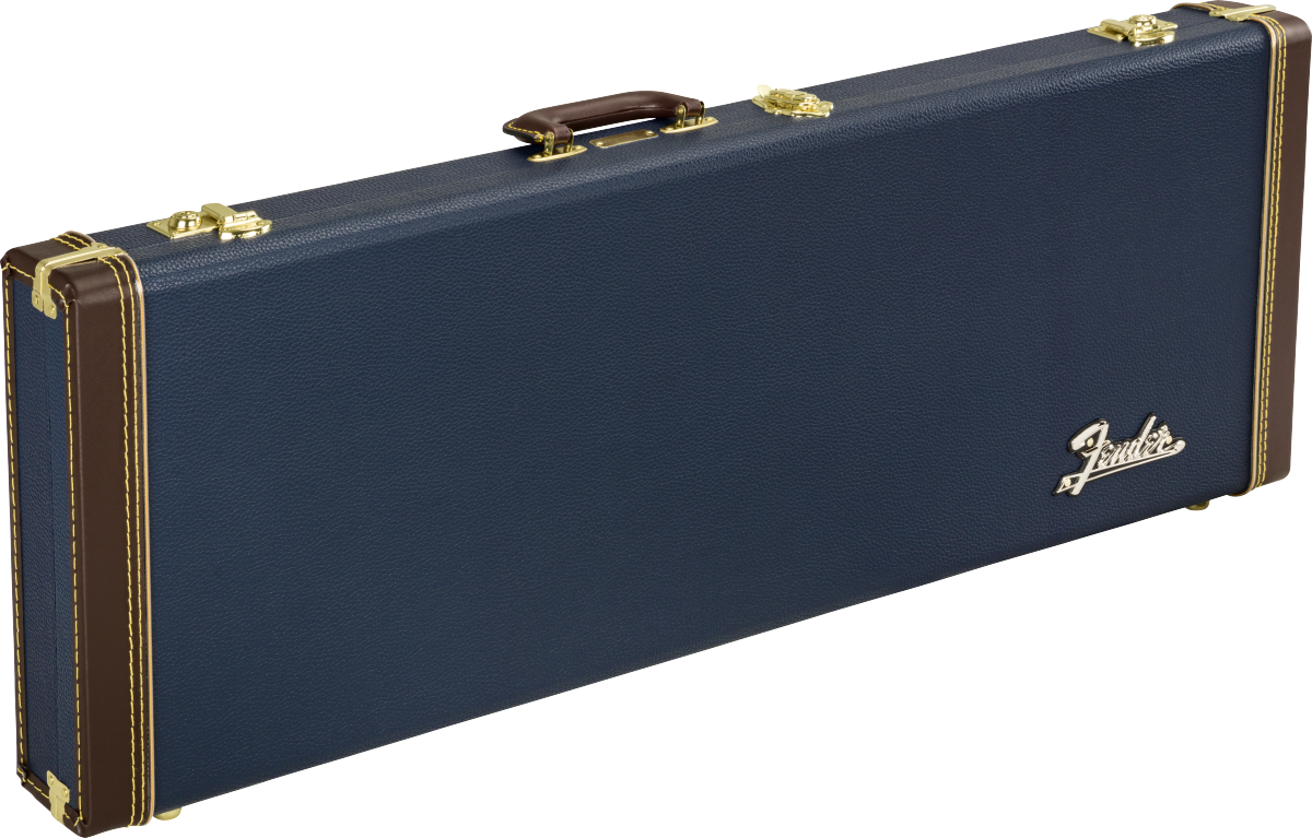 Fender Classic Wood Strat/tele Electric Guitar Case Bois Navy Blue - Housse Guitare Électrique - Main picture