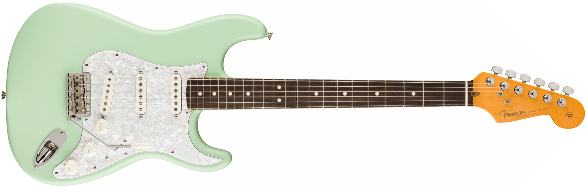 Fender Cory Wong Strat Ltd Signature Usa Stss Trem Rw - Surf Green - Guitare Électrique Forme Str - Main picture