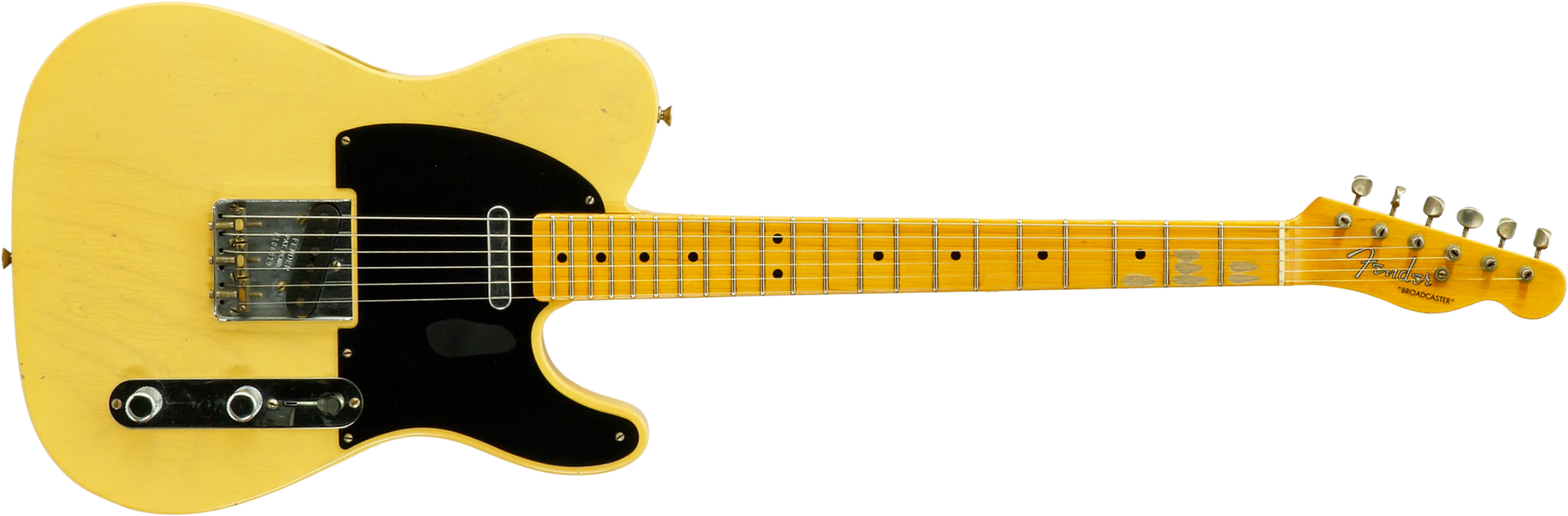 Fender Custom Shop Broadcaster Tele 70th Ann. Ltd Mn #r106019 - Journeyman Relic Nocaster Blonde - Guitare Électrique Forme Tel - Main picture