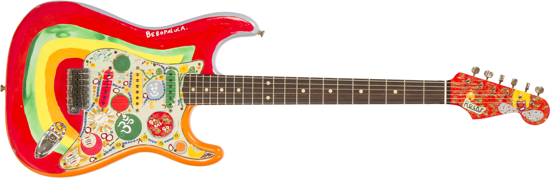 Fender Custom Shop George Harrison Strat Mb P.waller Signature Rw #83840 - Rocky - Guitare Électrique Forme Str - Main picture