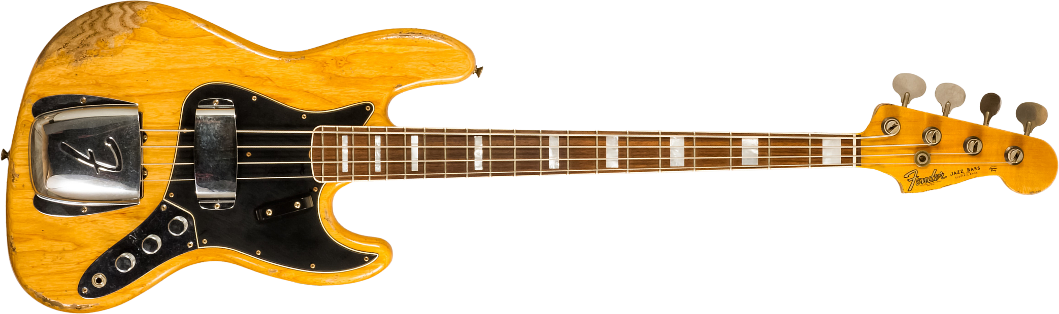 Fender Custom Shop Jazz Bass Custom Rw - Heavy Relic Aged Natural - Basse Électrique Solid Body - Main picture