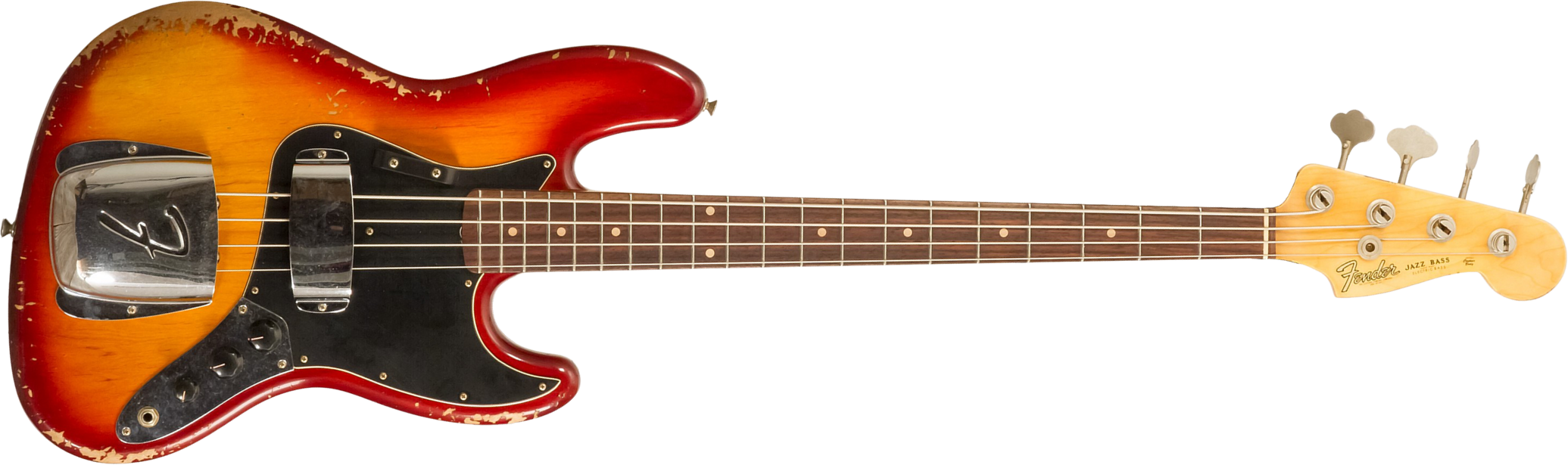 Fender Custom Shop Jazzbass 1964 Rw #r137642 - Heavy Relic Cherry Sunburst - Basse Électrique Solid Body - Main picture