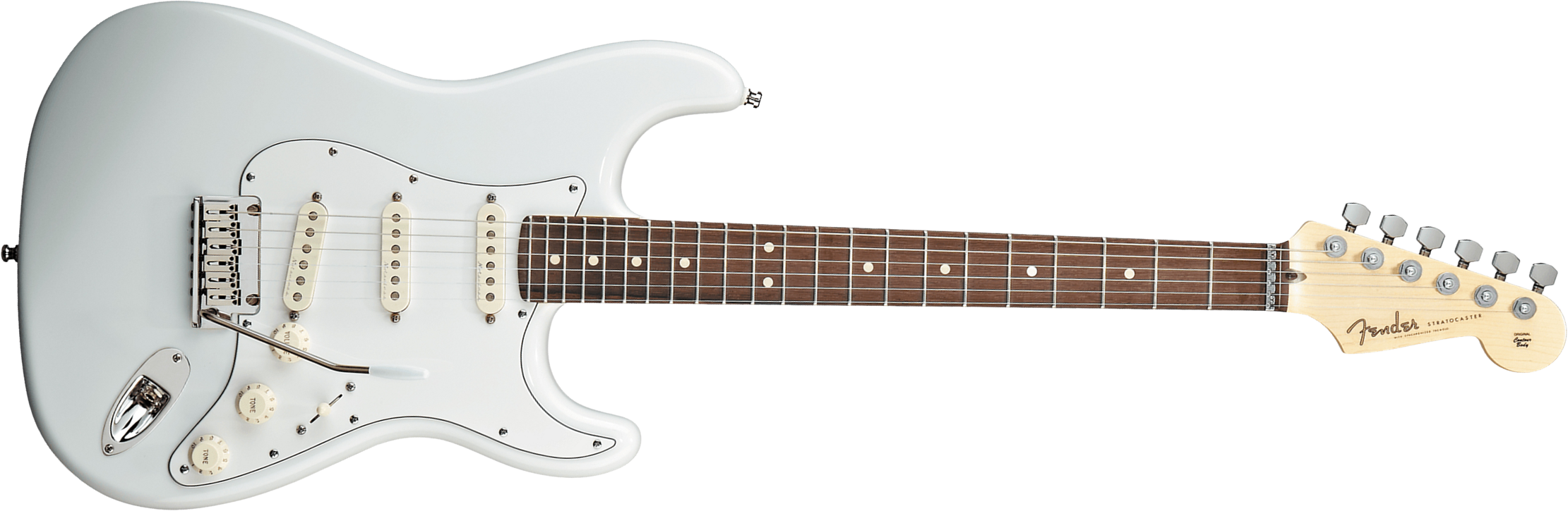 Fender Custom Shop Jeff Beck Strat 3s Trem Rw - Nos Olympic White - Guitare Électrique Forme Str - Main picture