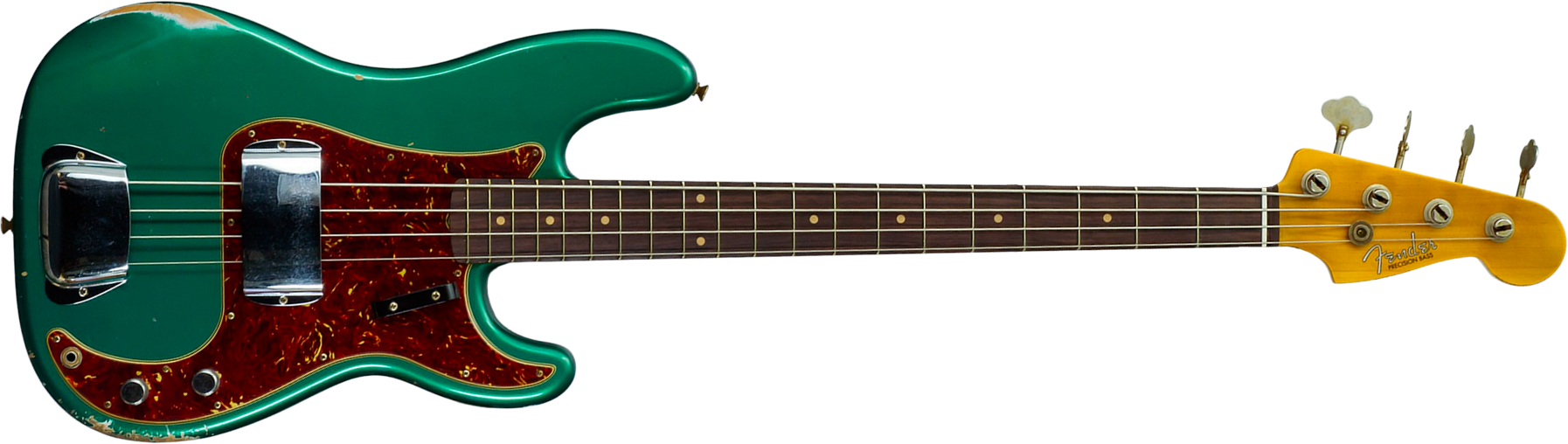Fender Custom Shop Precision Bass 1960 Rw #cz590976 - Relic British Racing Green - Basse Électrique Solid Body - Main picture