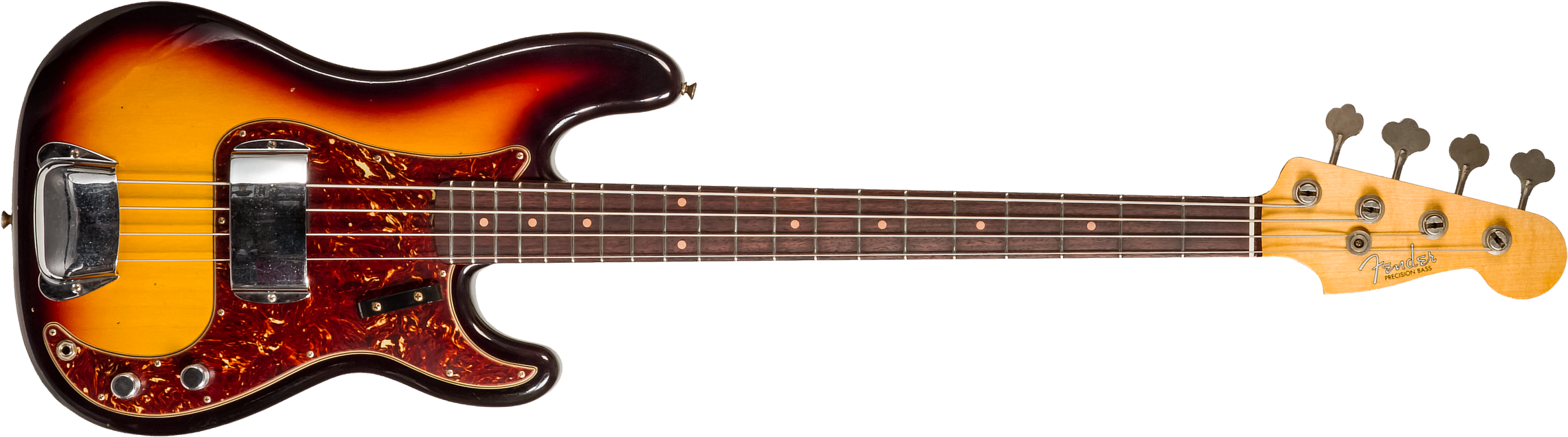 Fender Custom Shop Precision Bass 1963 Rw #cz56919 - Journeyman Relic 3-color Sunburst - Basse Électrique Solid Body - Main picture
