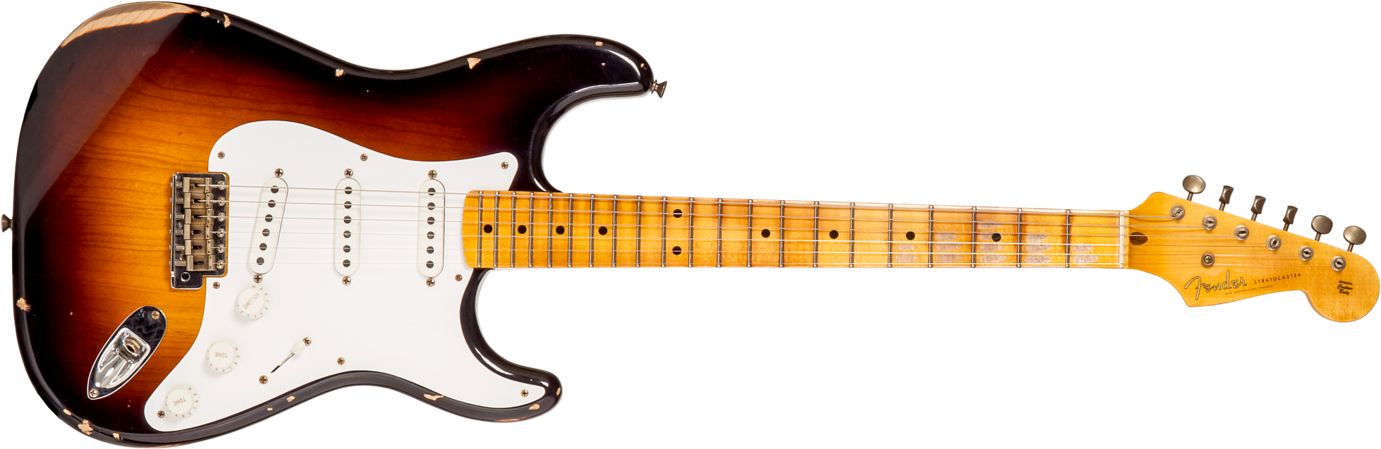 Fender Custom Shop Strat 1954 70th Anniv. 3s Trem Mn #xn4158 - Relic Wide-fade 2-color Sunburst - Guitare Électrique Forme Str - Main picture