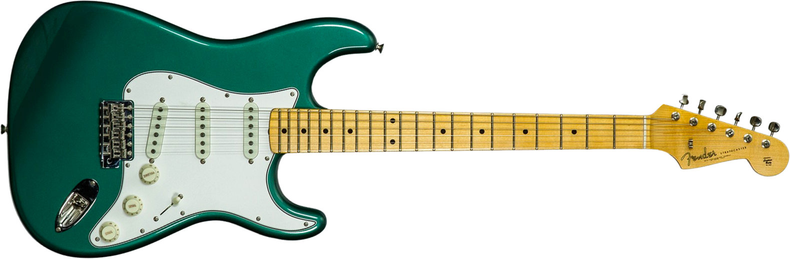 Fender Custom Shop Strat 1962 Vintage Custom 3s Trem Mn - Time Capsule Sherwood Green Metallic - Guitare Électrique Forme Str - Main picture