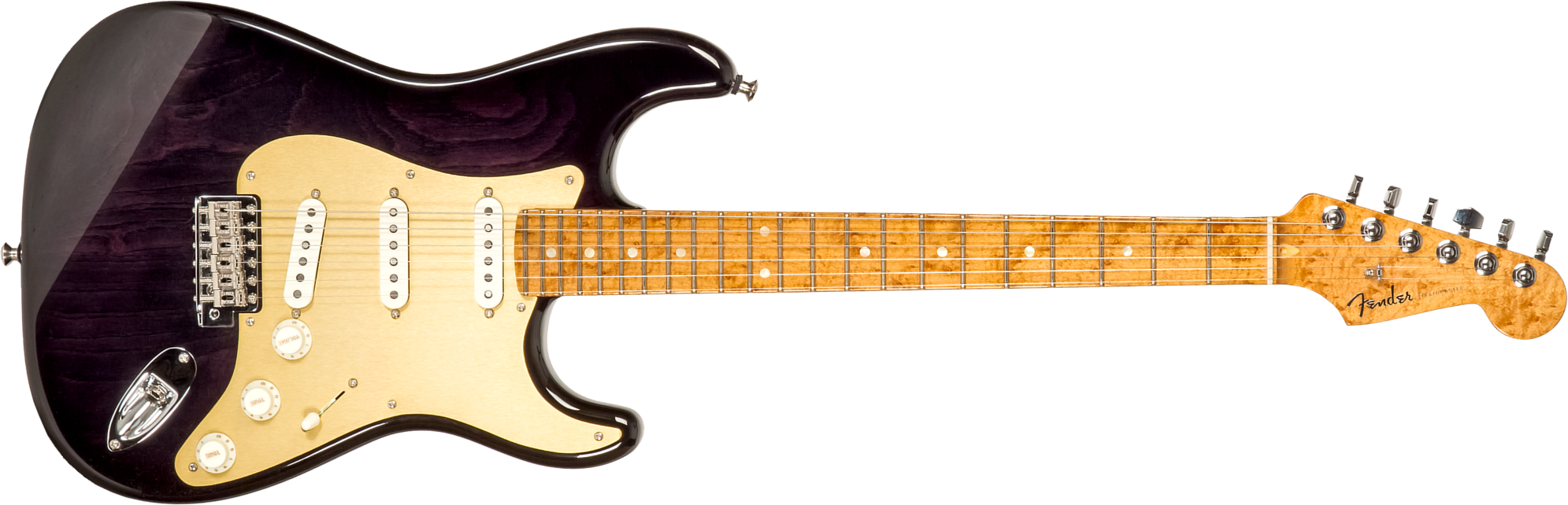 Fender Custom Shop Strat American Custom 3s Trem Mn #xn15899 - Nos Ebony Transparent - Guitare Électrique Forme Str - Main picture