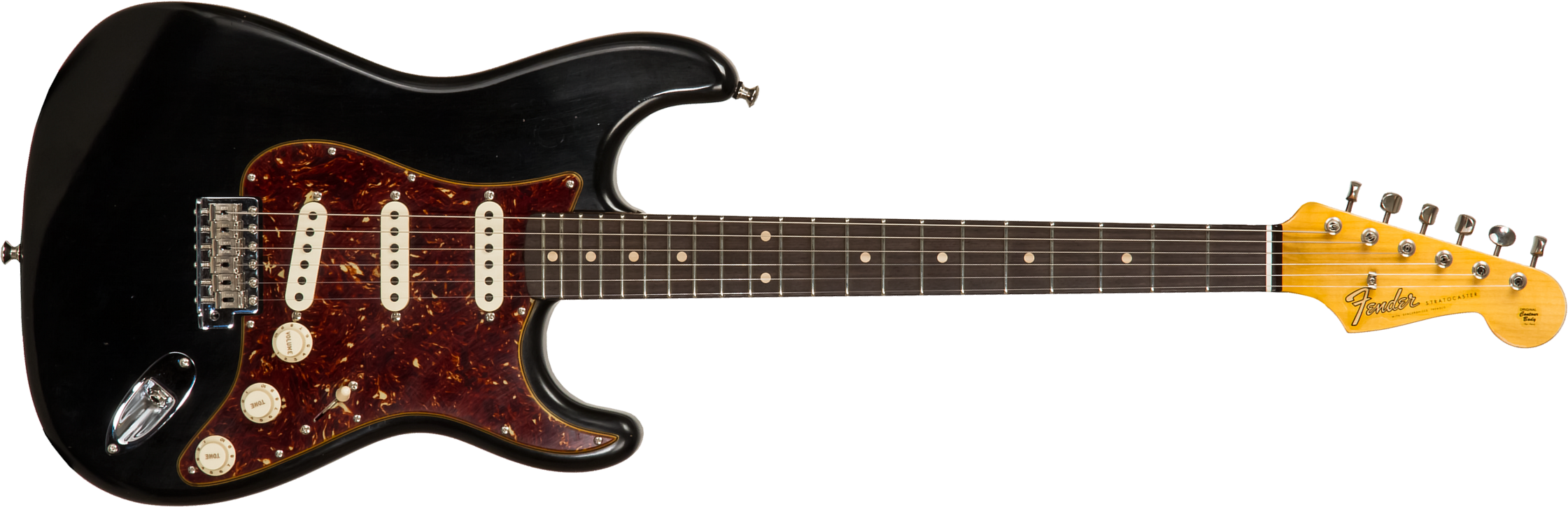 Fender Custom Shop Strat Postmodern 3s Trem Rw #xn13616 - Journeyman Relic Aged Black - Guitare Électrique Forme Str - Main picture