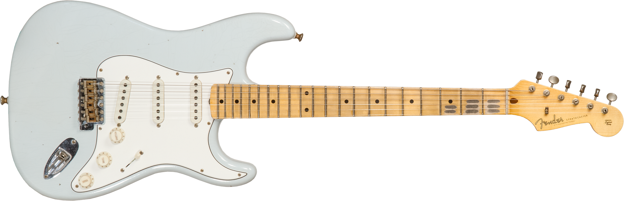 Fender Custom Shop Strat Tomatillo Special 3s Trem Mn #cz571194 - Journeyman Relic Aged Sonic Blue - Guitare Électrique Forme Str - Main picture