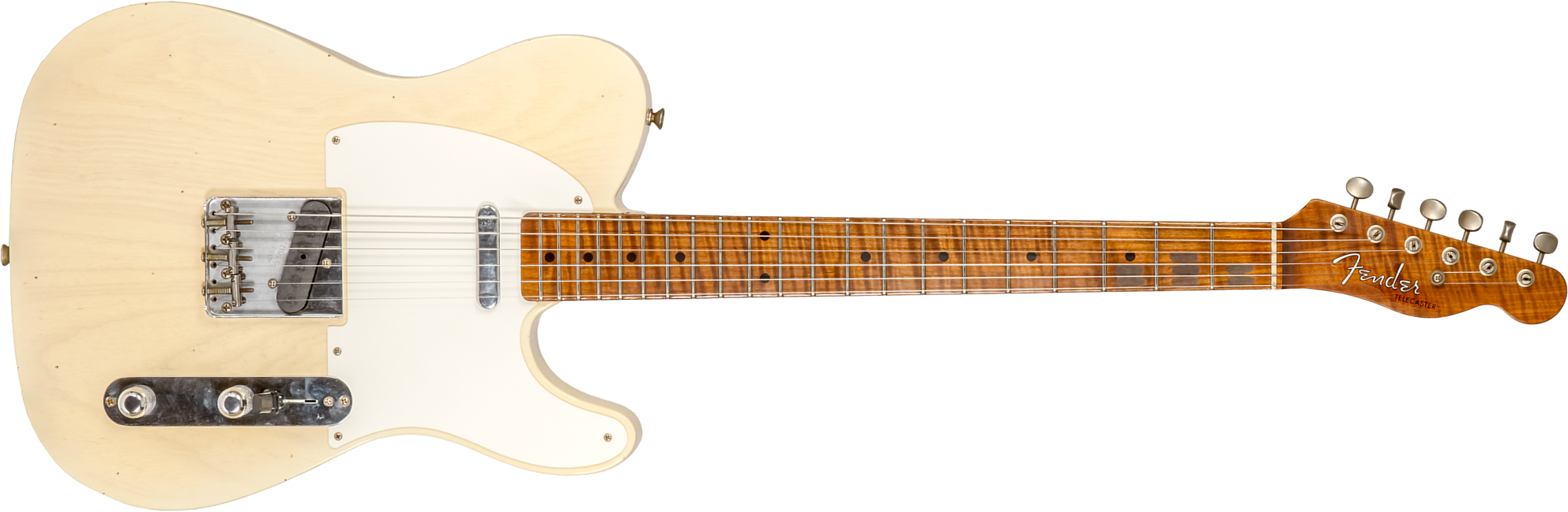 Fender Custom Shop Tele 1955 2s Ht Mn #cz573416 - Journeyman Relic Nocaster Blonde - Guitare Électrique Forme Tel - Main picture