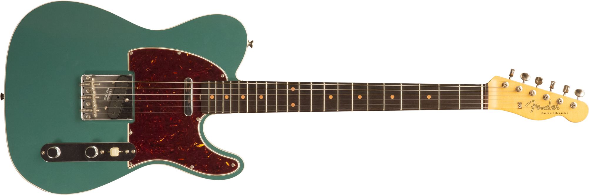 Fender Custom Shop Tele 1959 Custom 2s Ht Rw #r146446 - Time Capsule Sherwood Metallic - Guitare Électrique Forme Tel - Main picture