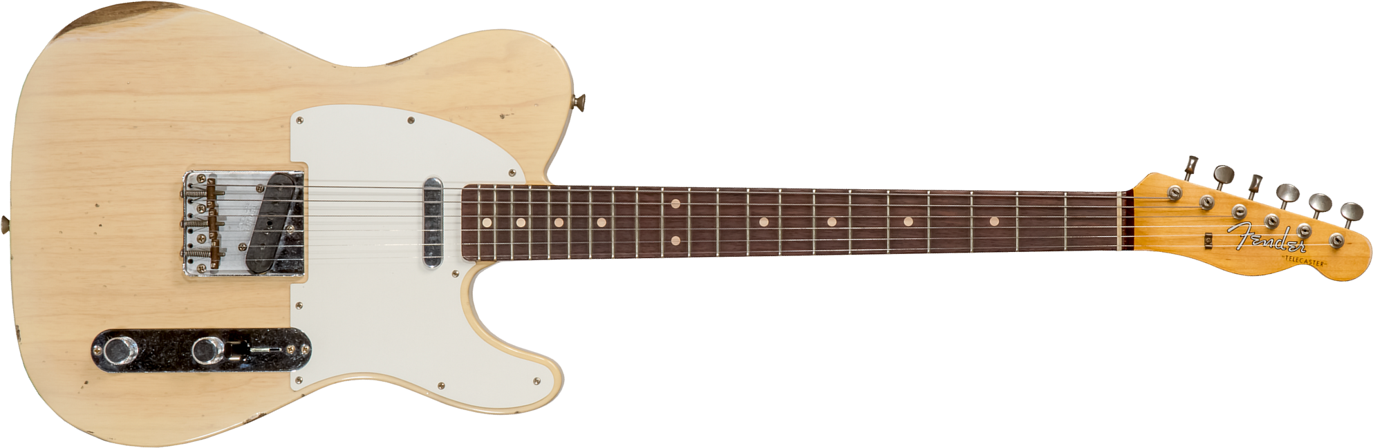 Fender Custom Shop Tele 1960 2s Ht Rw #cz569492 - Relic Natural Blonde - Guitare Électrique Forme Tel - Main picture