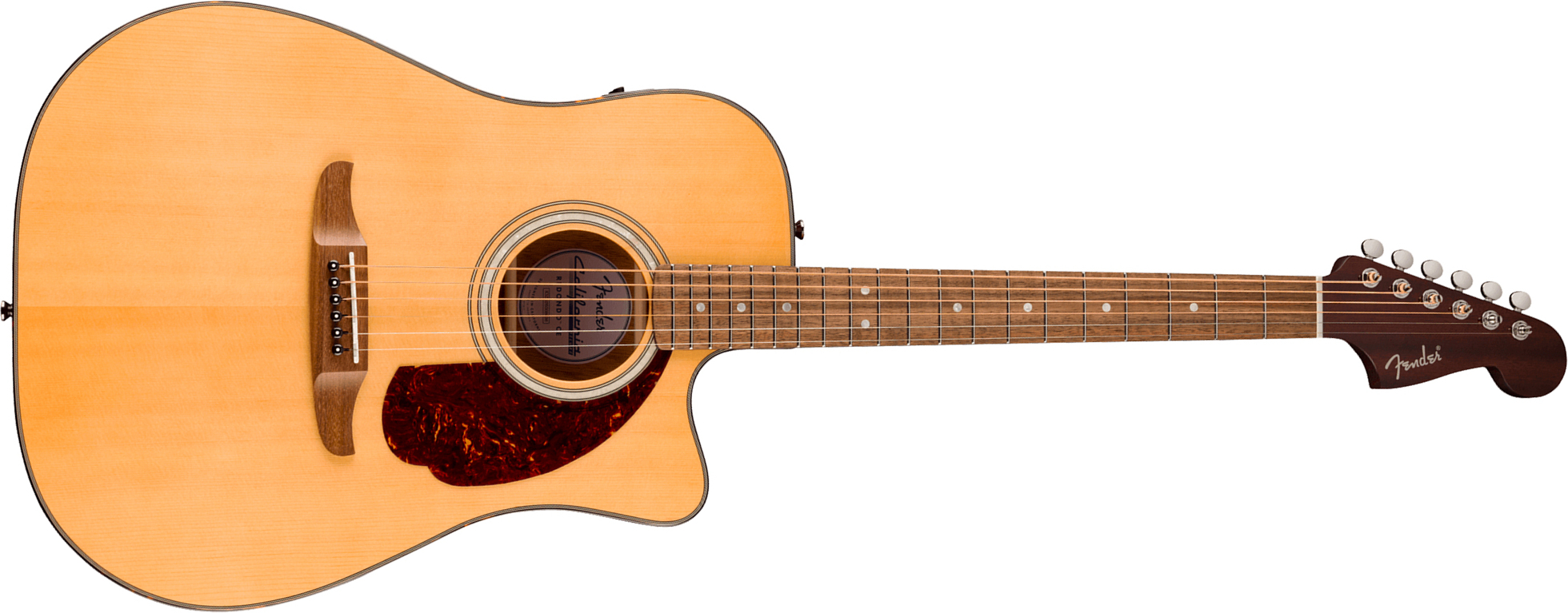 Fender Deluxe Redondo Ce California Dreadnought Cw Epicea Acajou Noy - Natural - Guitare Folk - Main picture