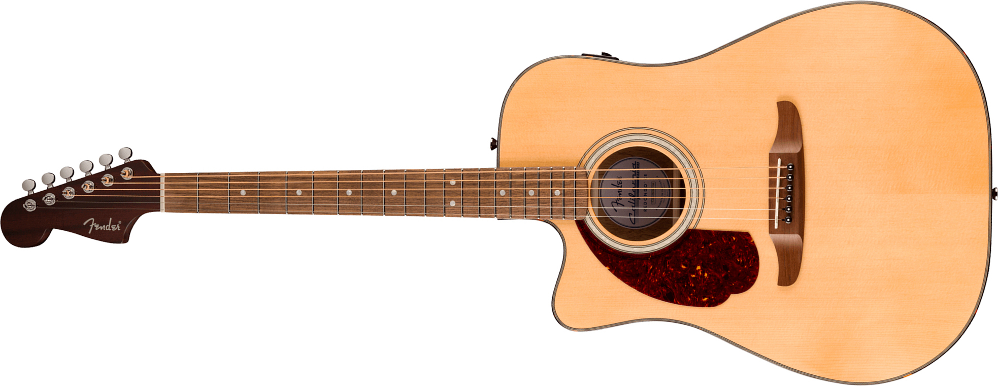 Fender Deluxe Redondo Ce Lh California Gaucher Dreadnought Cw Epicea Acajou Noy - Natural - Guitare Folk - Main picture