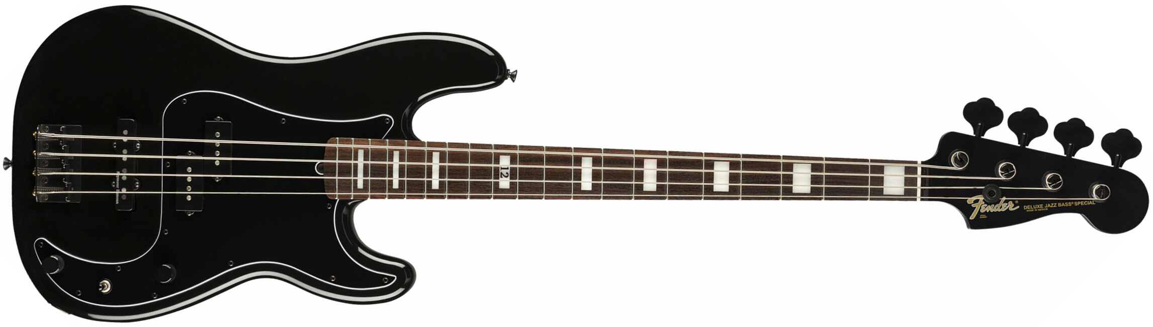Fender Duff Mckagan Precision Bass Deluxe Signature Rw - Black - Basse Électrique Solid Body - Main picture