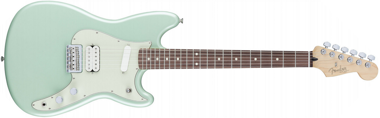Fender Duo-sonic Hs Offset Mex Rw Diapason Court 2016 - Surf Green - Guitare Électrique RÉtro Rock - Main picture