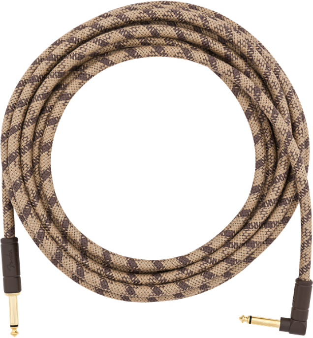 Fender Festival Pure Hemp Instrument Cable Droit/coude 18.6ft Brown Stripe - CÂble - Main picture