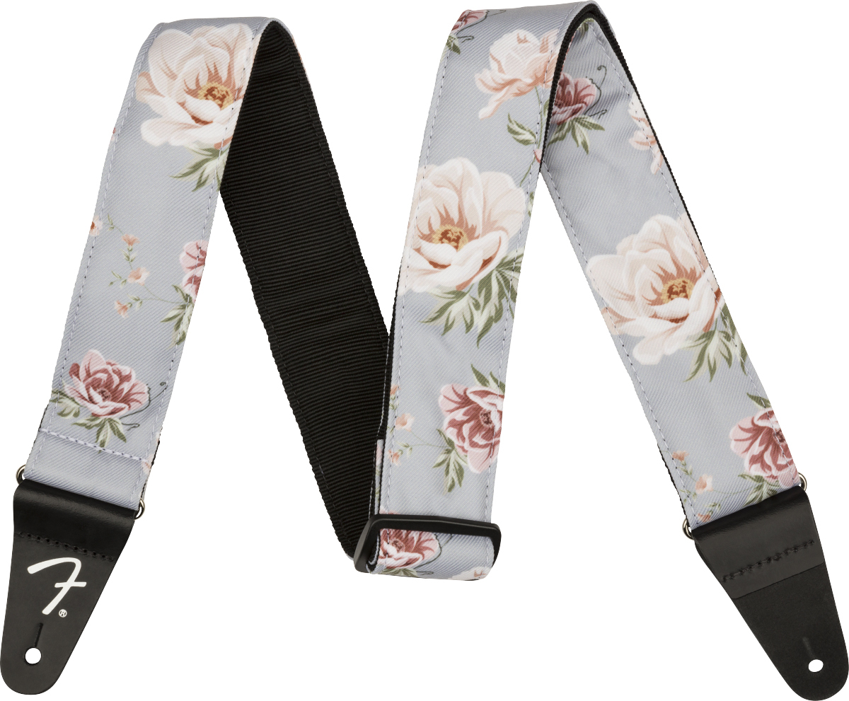 Fender Floral 2.inc Guitar Strap Gray - Sangle Courroie - Main picture