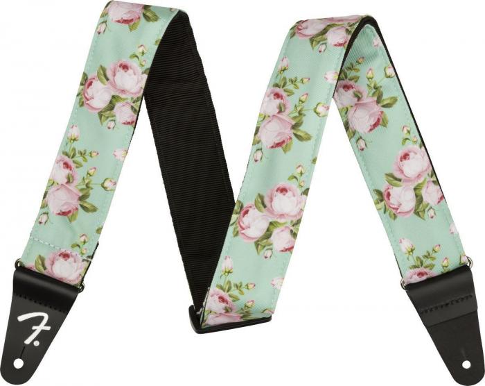 Sangle courroie Fender Floral 2-inches Guitar Strap - Surf Green