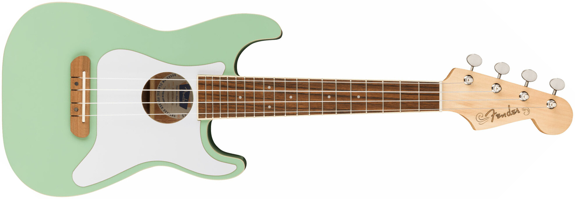 Fender Fullerton Strat Uke Concert Cw Epicea Okoume Noy - Surf Green - UkulÉlÉ - Main picture