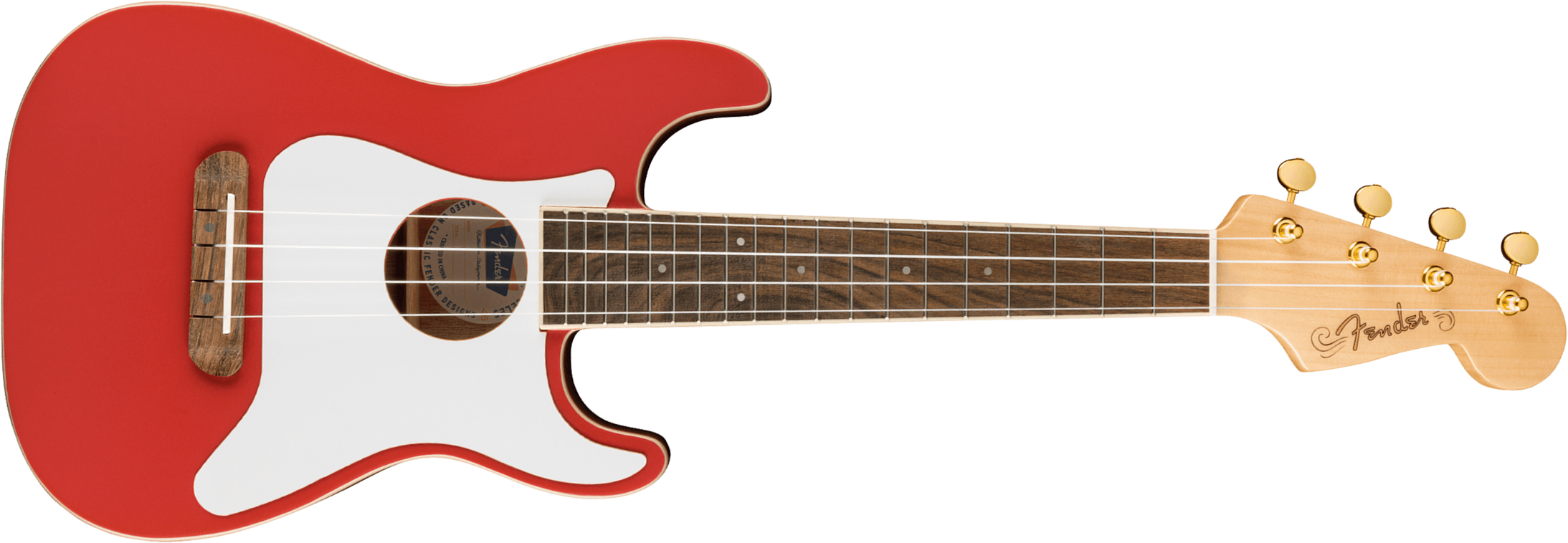 Fender Fullerton Strat Uke Fsr Ltd Concert Cw Epicea Acajou Noy - Fiesta Red - UkulÉlÉ - Main picture