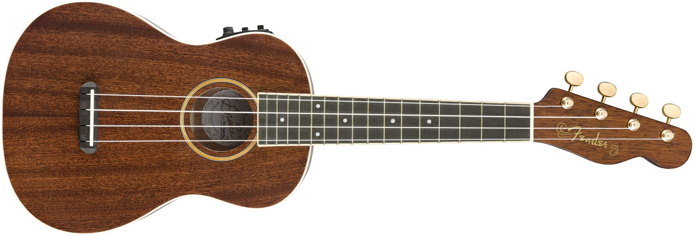 Fender Grace Vanderwaal Concert Uke Signature Tout Sapele Wal - Natural - UkulÉlÉ - Main picture