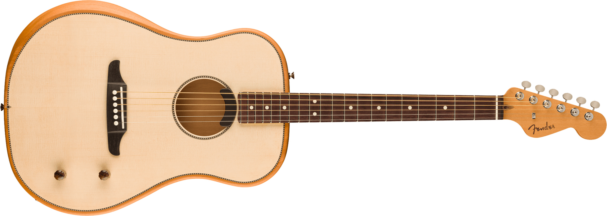 Fender Highway Dreadnought Thin Mex Acajou Epicea Rw - Natural Satin Matte - Guitare Electro Acoustique - Main picture