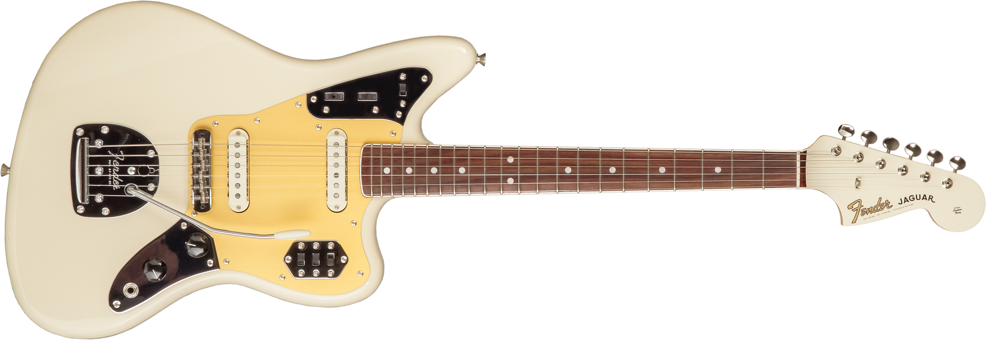 Fender Jaguar Traditional Ii 60s Japan 2s Trem Rw - Olympic White - Guitare Électrique RÉtro Rock - Main picture