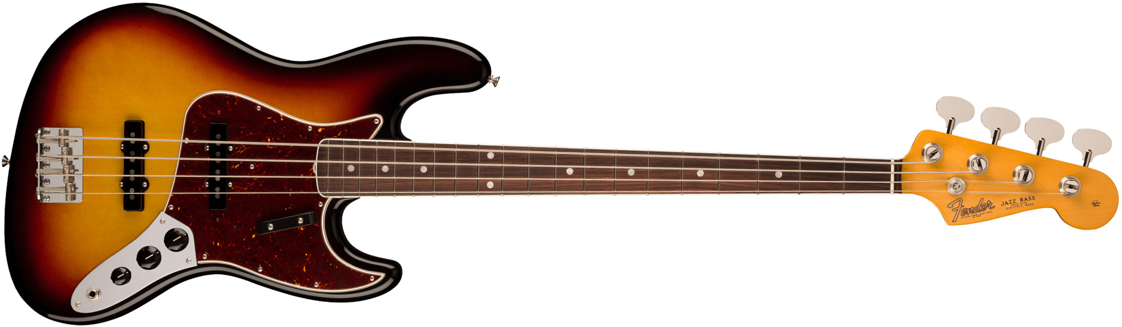 Fender Jazz Bass 1966 American Vintage Ii Usa Rw - 3-color Sunburst - Basse Électrique Solid Body - Main picture