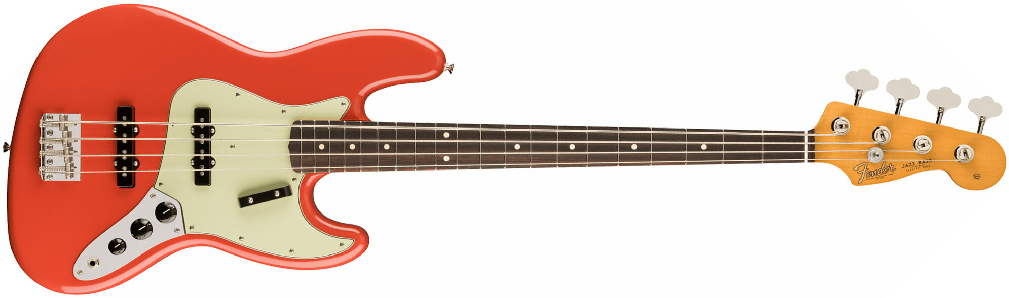 Fender Jazz Bass 60s Vintera Ii Mex Rw - Fiesta Red - Basse Électrique Solid Body - Main picture